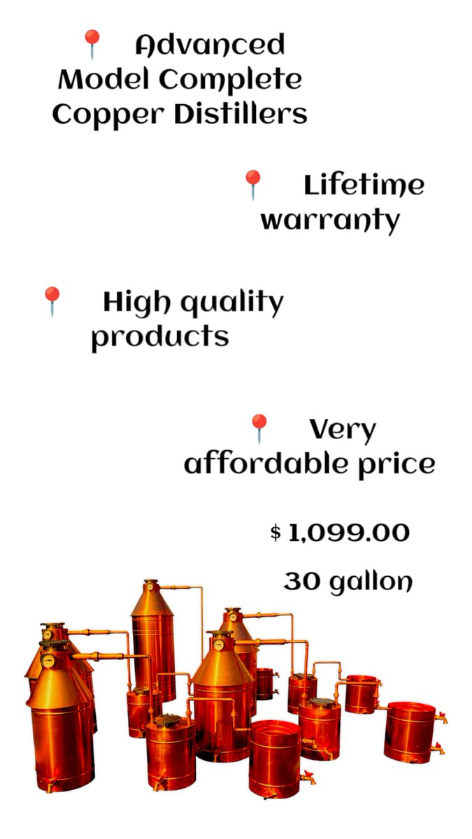 DistilleryNet's tweet photo. Build your own moonshine still and save yourself HUNDREDS of dollars. Ask us how at 1-603-997-6786 #thedistillerynetwork #copperstillforsale #whisky #moonshine #distilling #moonshiners #madeinusa #moonshinestill #HomeDistilling #CraftYourOwn https://t.co/aX8HwPXLoy