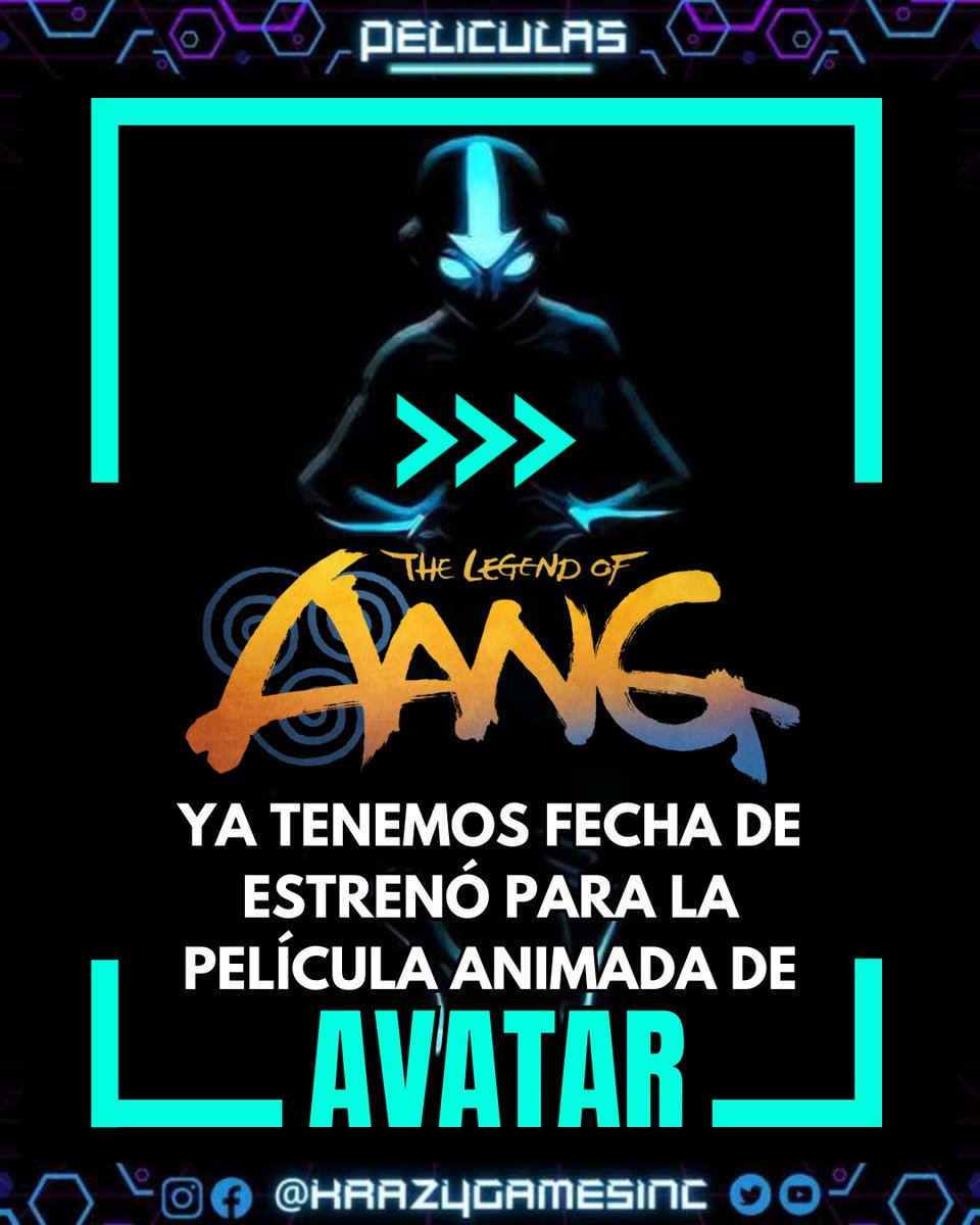 krazygamesinc's tweet photo. La nueva película del universo animado de #Avatar ya tiene fecha de estrenó, @paramountpics confirmo que la película llevará el nombre de LA LEYENDA DE ANNG y se estrenará el 9 de octubre de 2026. https://t.co/DS5jabfXAF
