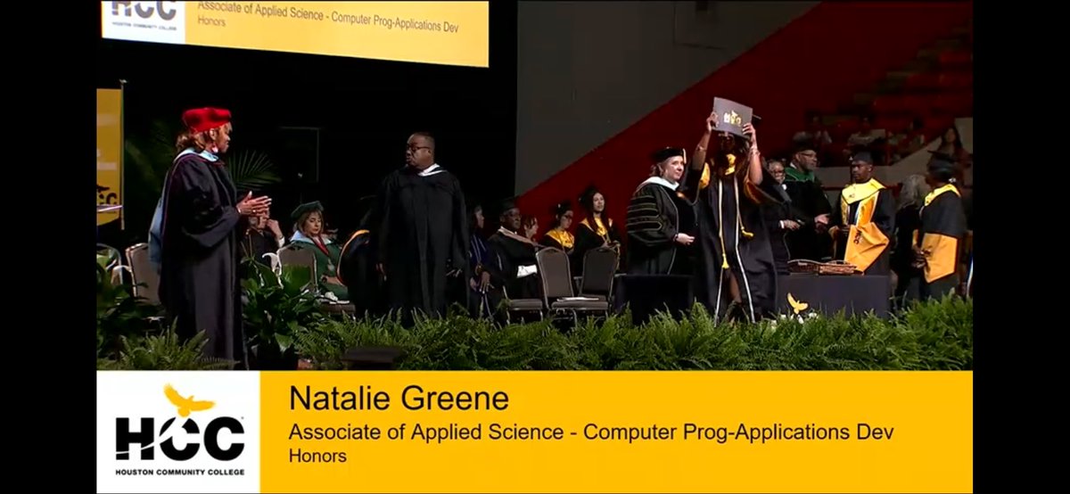 NatalieJGreene's tweet photo. Juggled practice, programming, and procrastinationโbut still walked away with an AAS in Computer Programming with Honors! Now Iโm stepping onto the college court, majoring in Business !#StudentAthlete #FutureBoss #BusinessOnAndOffTheCourt
@WeAreHCCS @Willowridge_HS @FortBendISD https://t.co/7y83oU2TZ1