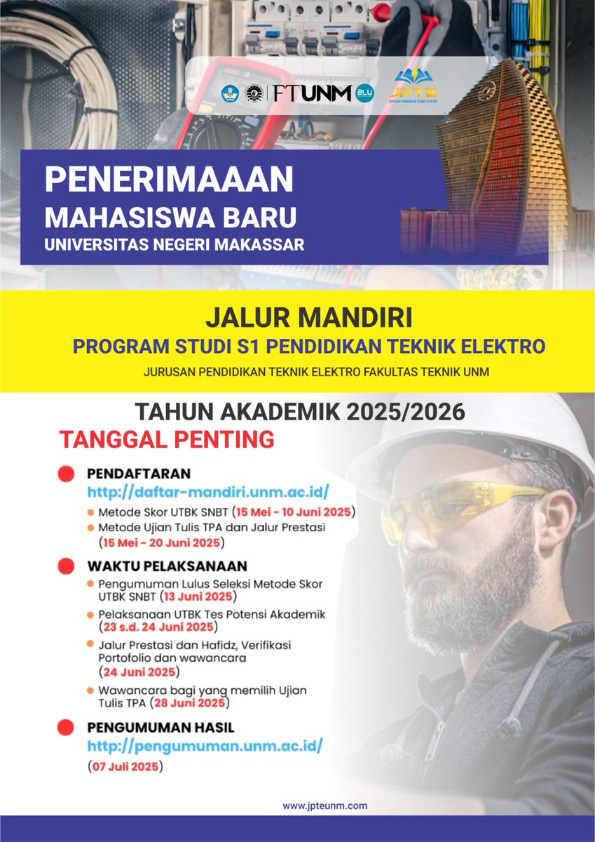 JPTEUNM's tweet photo. Daftar Sekarang!

Kunjungi https://t.co/BKxg8Gs570 untuk mendaftar. Info lebih lanjut? Cek https://t.co/YMonv2O7FH atau DM kami. https://t.co/XpXP4iNQzb