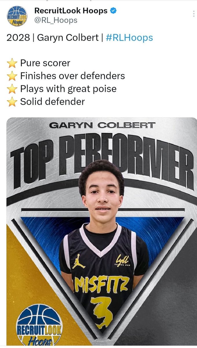 MisfitzHoops's tweet photo. Shout out to 2 of our individuals in Recruit Looks. Bryson Wade and Garyn Colbert. Keep grinding young fellas!!!

#basketball #recruitlooks #misfitz #puredrive https://t.co/Ag4XBGOGni