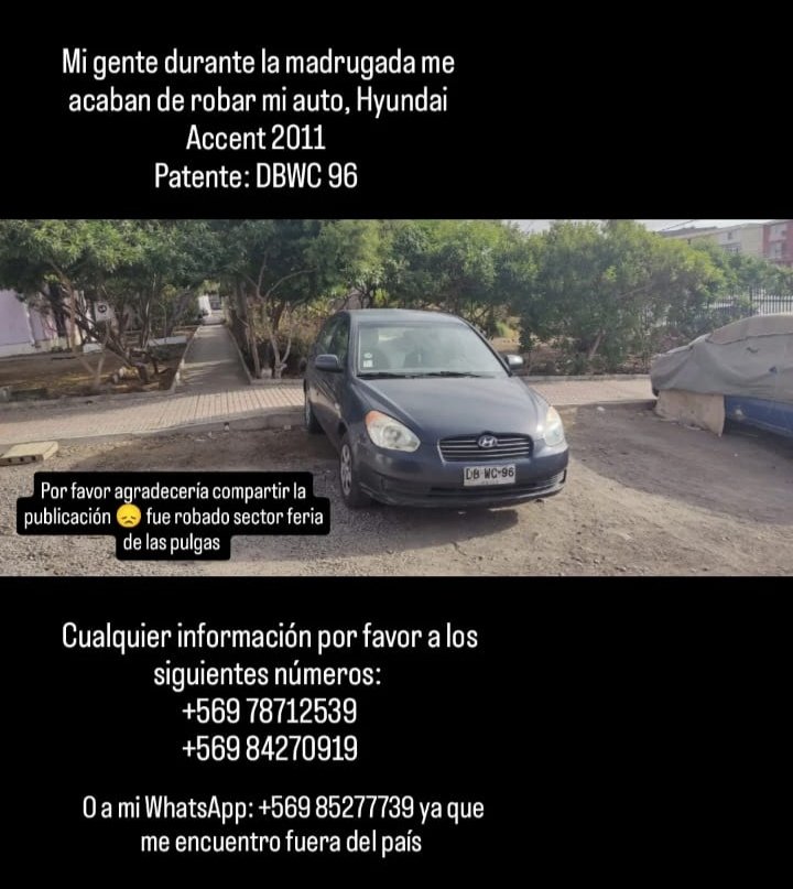 ale_rcanto's tweet photo. Por favor compartir 🙏#autorobado #Antofagasta #ferialaspulgas https://t.co/DN8ie3PI13