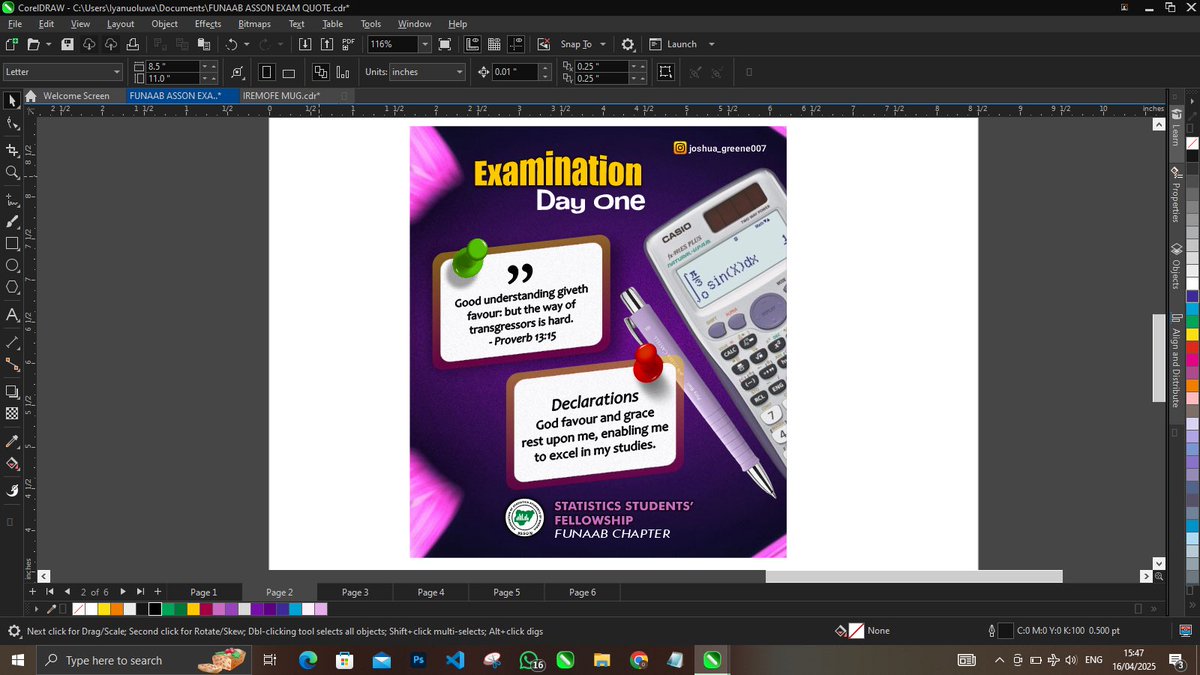 JoshuaTheMaker5's tweet photo. A Creative Kick off🦋🧑‍💻

Today, I transformed the ordinary into the extraordinary as we launched Funaab examination journey! 🚀✨ 

From the vibrant visuals to the meticulous layout, every detail was crafted with intention. It was a day filled with inspiration and creativity. https://t.co/59FMkeIqsp