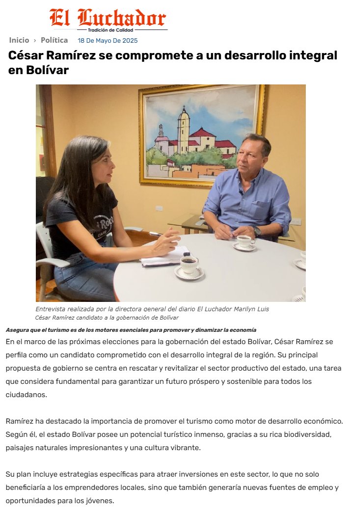 guayanaFV's tweet photo. César Ramírez: «Es fundamental preparar a las nuevas generaciones para los desafíos del futuro, por eso plantea la formación los jóvenes en la programación y las habilidades tecnológicas necesarias en un mundo cada vez más digitalizado» @Cesarramirezpoz #𝓹𝓻𝓸𝓹𝓾𝓮𝓼𝓽𝓪𝓼 https://t.co/hhmn442Uuu