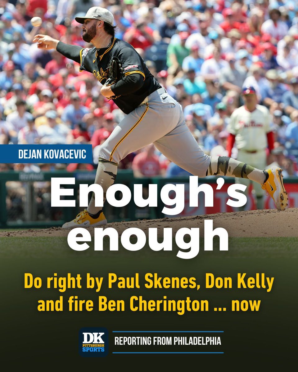 My GRIND from Philadelphia following more wasted excellence from Paul Skenes in the #Pirates 1-0 loss to the Phillies here at Citizens Bank Park  

► READ FOR FREE: dkpittsburghsports.com/team/pirates/f…

#DKPS #MLB #PITvsPHI #LetsGoBucs #RingTheBell