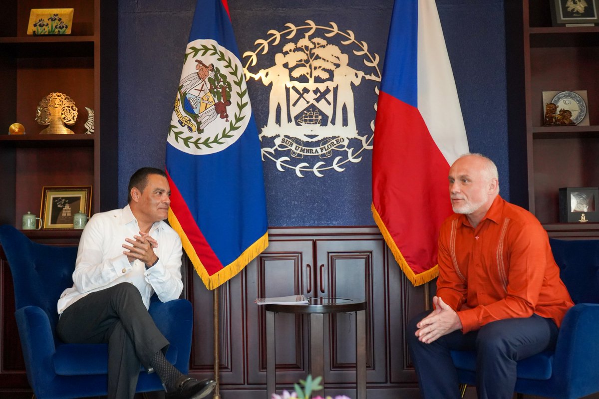 Today, Foreign Minister Fonseca welcomed H.E. Tomáš Hart, non-resident ambassador of the Czech Republic to Belize, who presented copies of his letter of credence. The Minister expressed appreciation for the continued friendship and cooperation between Belize and the Czech