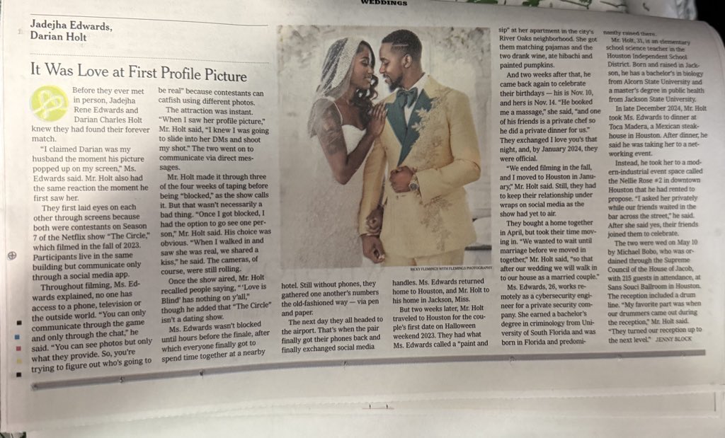 This is still surreal. The Holts and <a href="/nytimes/">The New York Times</a> paper