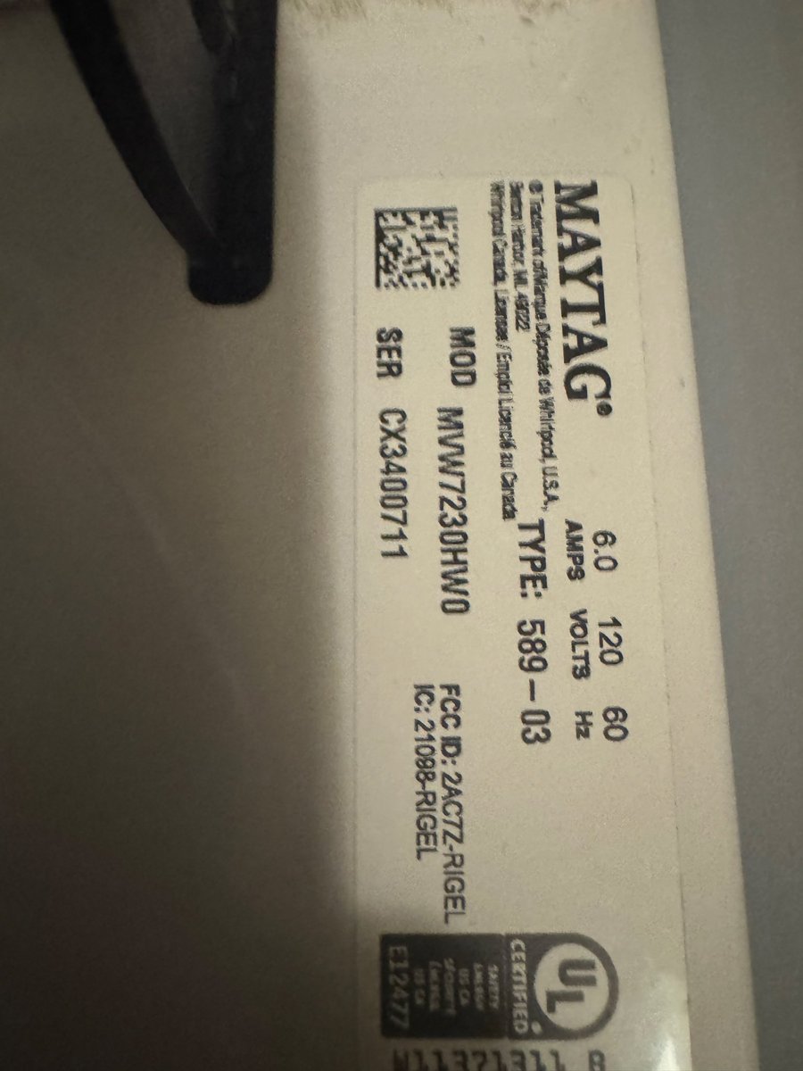 joe_ettere's tweet image. @MaytagCare 
 Been a Maytag customer since 1976. Purchased in that time period,  6 washing machines. My current machine , below, was purchased in 2020 from Lowe’s Appliances. Last month (3/25) my 5 year old machine, 10 yr warranty, crashed. No support from Maytag. The end for me.