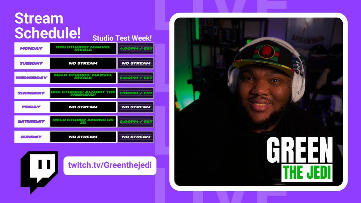 GreentheJedi's tweet image. Day 1 of 100 days of posting consistently! This week will be a learning experience!
@streamwithmeld
#obsstudio #greenthejedi #obsbot #anthroschair #cinchgaming #realonesgamingshow #gamingtok #blackgamers #blerd #twitch #blacktok #pcgaming