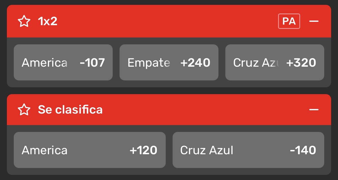 Ej1Irving's tweet photo. @ElReyApostador_ Como esta eso que es favorito para ganar el america pero es favorito para pasar Cruz azul ?? https://t.co/cRVB0V6s5m