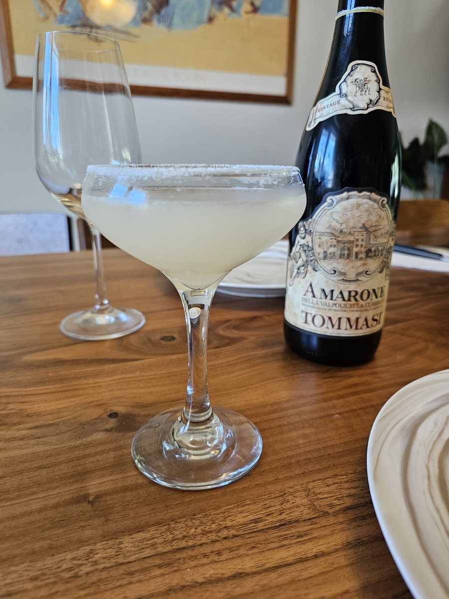 damaaster's tweet image. Kids are sleeping at grandmas!  Stay in date night.  Pre dinner cocktails (negroni &amp;amp; margaraita)...steak, shrimp &amp;amp; wine!