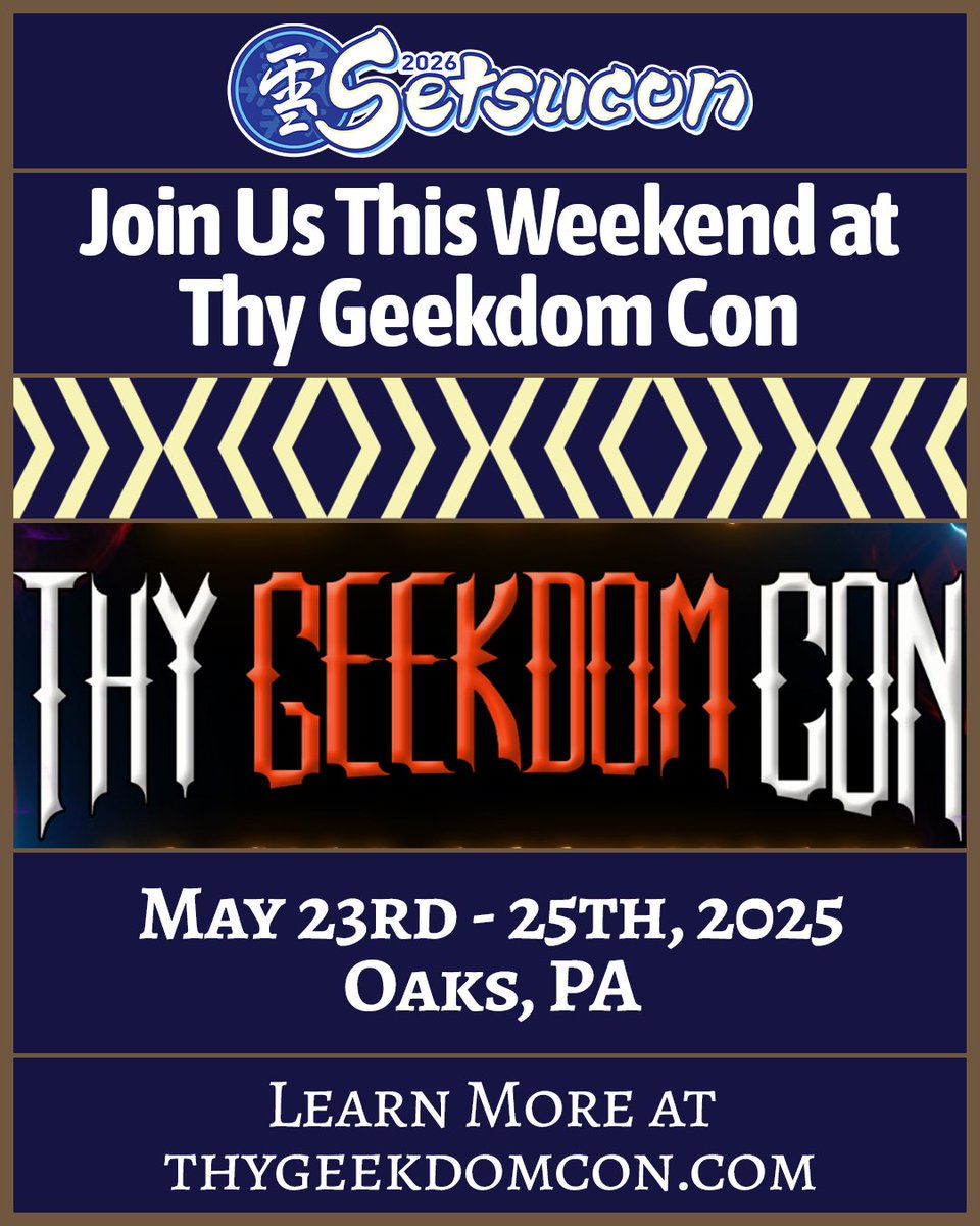 Our Street Team is on the Move Again - This Time We are in the Philly Area for Thy Geekdom Con!
Spend your Memorial Day Weekend with us as we hit up Greater Philadelphia's Anime, Gaming, &amp; Pop Culture Convention - learn more at thygeekdomcon.com.