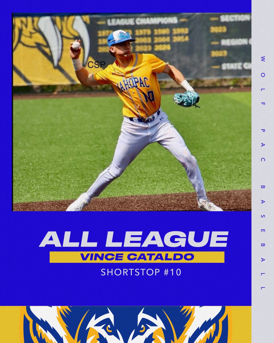 Congratulations to our shortstop, Junior, Vince Cataldo on being voted all league by opposing coaches.