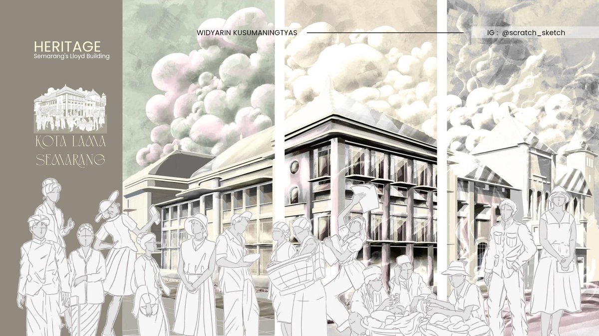 Wiedesignarch's tweet photo. Heritage : Semarang Old Town and Lloyd Building 01 - An Introduction, a digital illustration by an urban sketcher and illustrator; presenting the culture rich in Central Java tourism #digitalart #illustration #procreate #widyarinkusumaningtyas #scratch_sketch #heritage https://t.co/uG9eU7xbi7