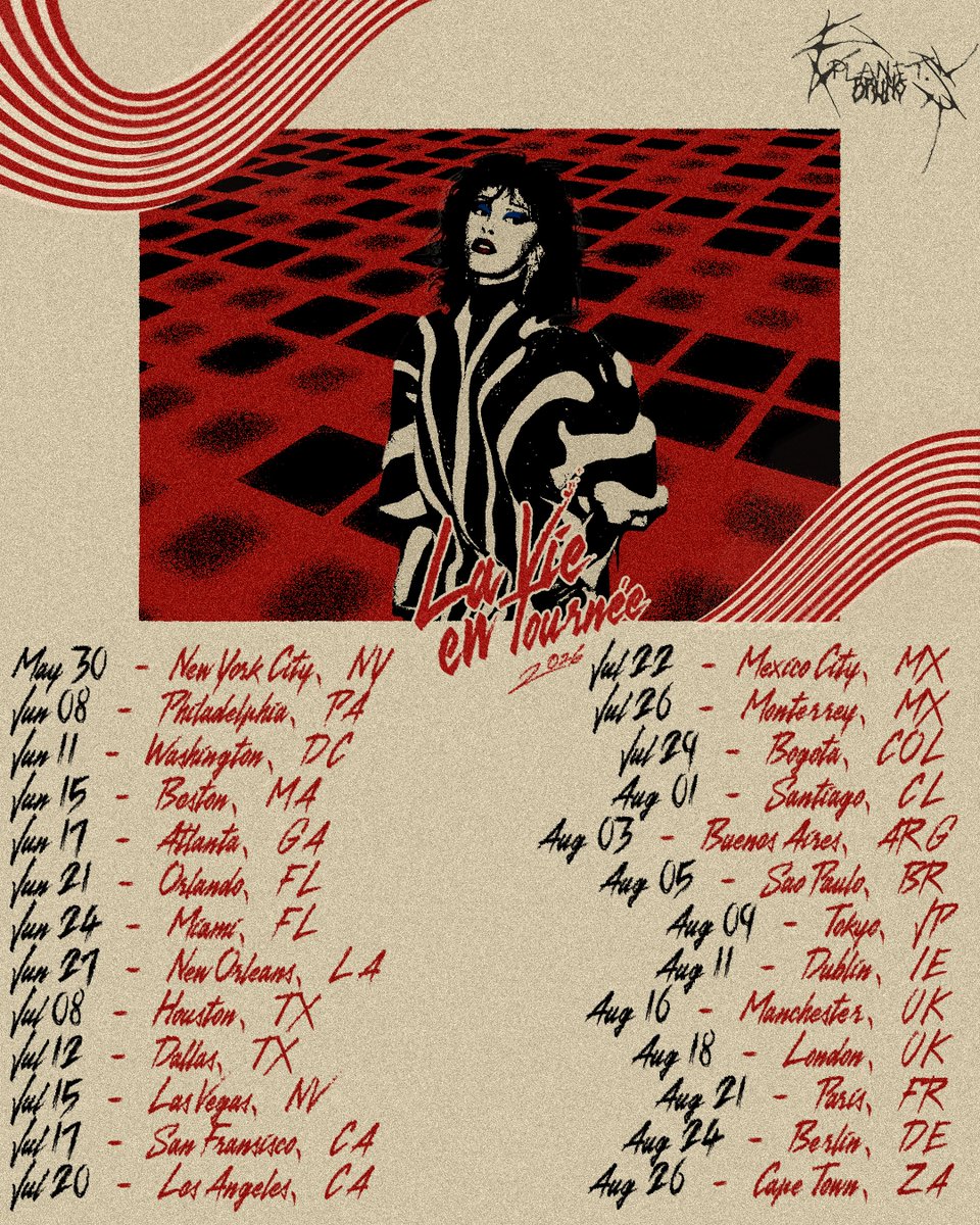 📂🥀.<a href="/DojaCat/">DOJA CAT</a>’s fifth studio album’s tour
|
|
————> “La Vie en Tournée: World Tour”
———>2026
——>With special guest, PinkPanthress