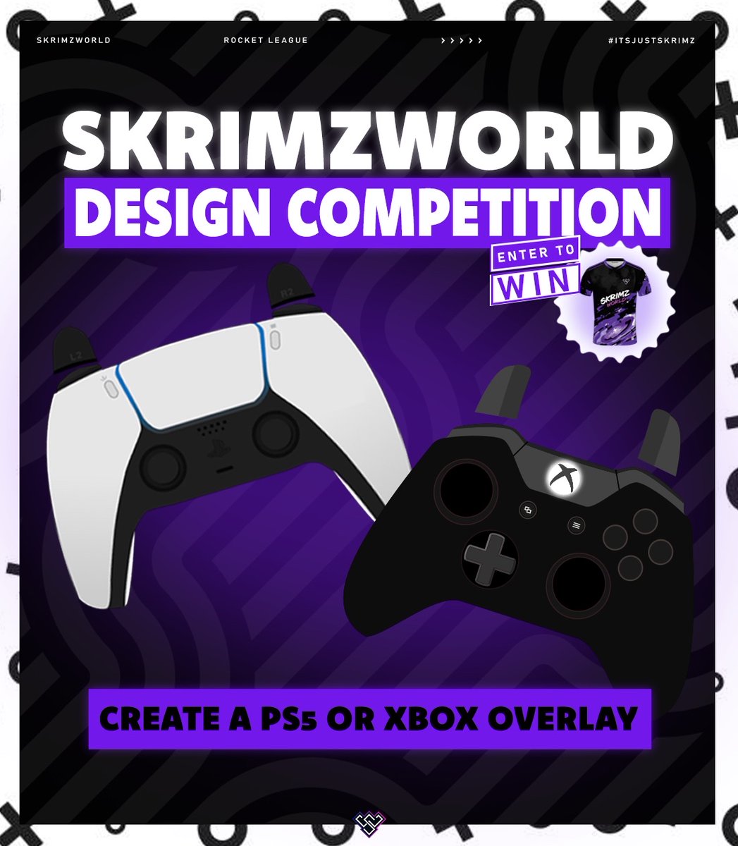 This one is for the designers out there! 📢🎨

Calling all artists and creatives! We're on the hunt for a fresh PS5 or Xbox controller overlay designed by YOU!

How to Enter:
1⃣ Design a unique, ToS-friendly controller overlay (PS5 or Xbox only)
2⃣ Include the SKRIMZWORLD logo!