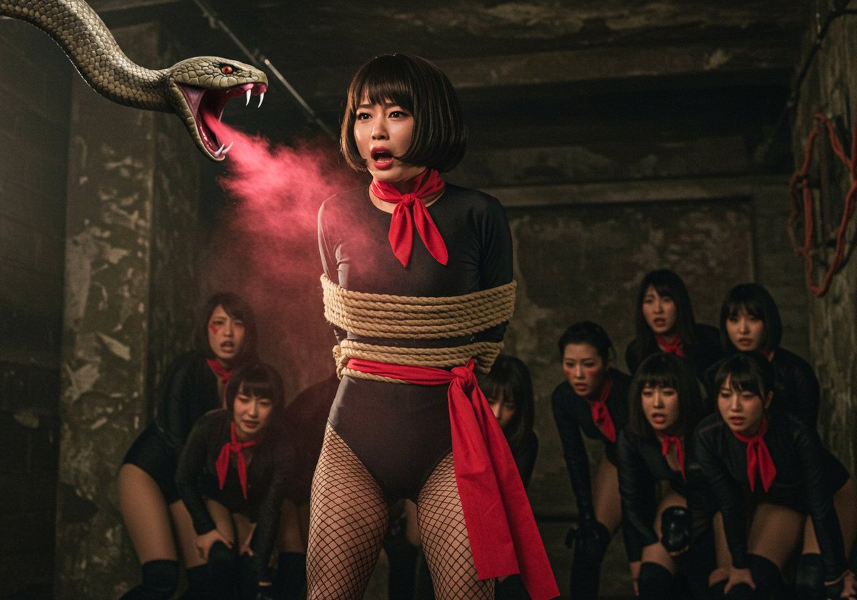 AI溶解美女 ＃仮面ライダー ショッカーの ＃女戦闘員 が ＃コブラ男 の