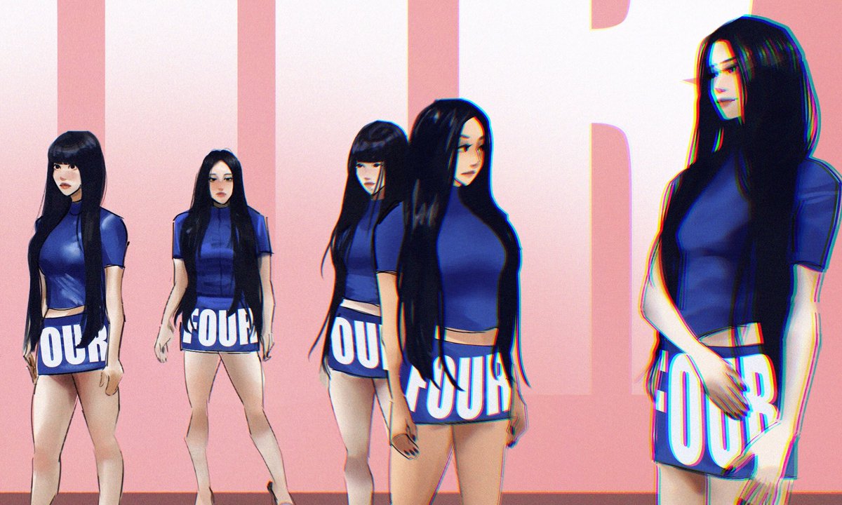 drawingfelpss's tweet photo. FOUR TWICE !! ilustração completa que fiz hoje delas!! #TWICE4thFullAlbum https://t.co/6YTXePdn0x