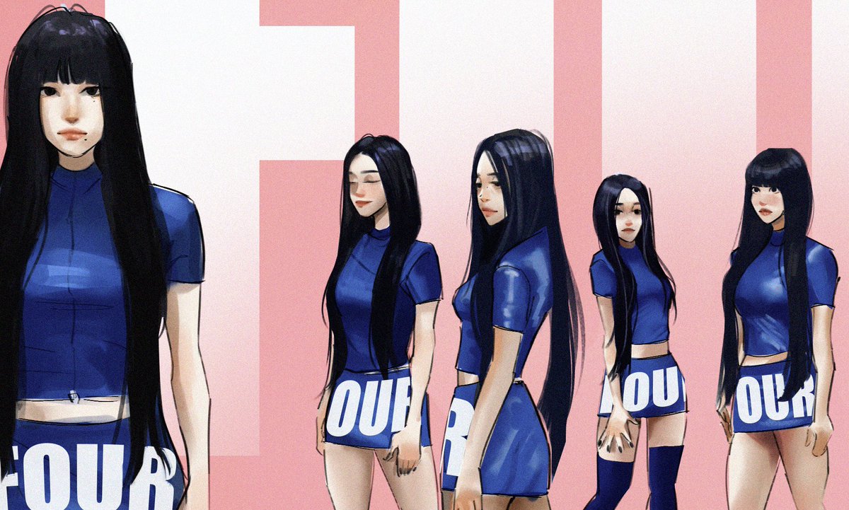 drawingfelpss's tweet photo. FOUR TWICE !! ilustração completa que fiz hoje delas!! #TWICE4thFullAlbum https://t.co/6YTXePdn0x