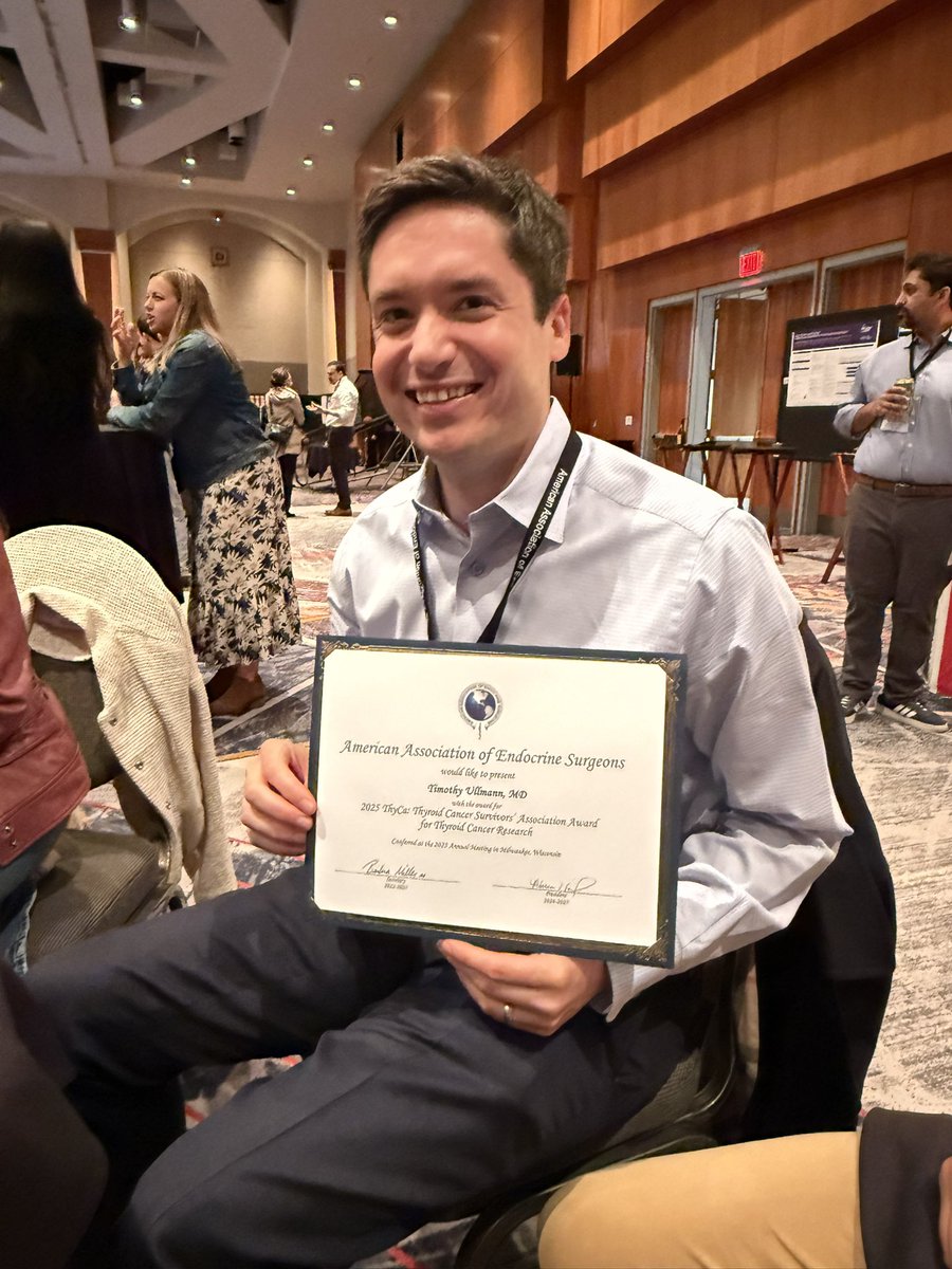 Congrats to <a href="/TUllmannMD/">Timothy Ullmann, MD</a> on his ThyCa grant <a href="/TheAAES/">American Association of Endocrine Surgeons</a> !!