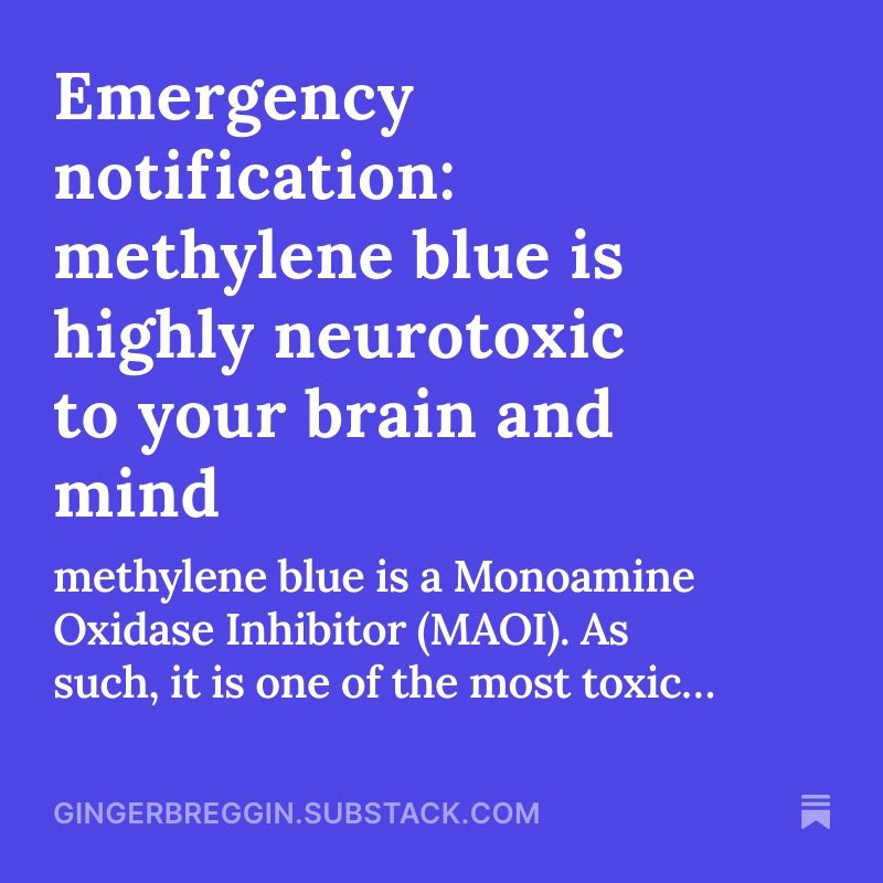 Peter Breggin, MD (@americanmd) on Twitter photo Methylene blue: too toxic to risk—<a href="/realDonaldTrump/">Donald J. Trump</a> <a href="/POTUS/">President Donald J. Trump</a> <a href="/DonaldJTrumpJr/">Donald Trump Jr.</a> <a href="/elonmusk/">Elon Musk</a> <a href="/RobertKennedyJr/">Robert F. Kennedy Jr</a> substack.com/home/post/p-16… Methylene blue: too toxic to risk—<a href="/realDonaldTrump/">Donald J. Trump</a> <a href="/POTUS/">President Donald J. Trump</a> <a href="/DonaldJTrumpJr/">Donald Trump Jr.</a> <a href="/elonmusk/">Elon Musk</a> <a href="/RobertKennedyJr/">Robert F. Kennedy Jr</a> substack.com/home/post/p-16…