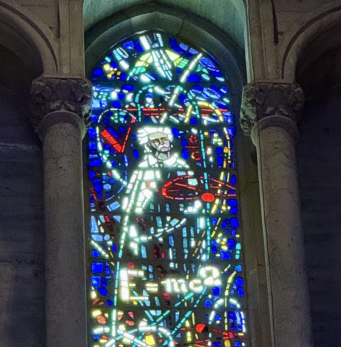 Find me another church that has E=mc^2 emblazoned on its stained glass windows… alluding to how physics sheds light at the divine. Grace Cathedral in SF is something special.
