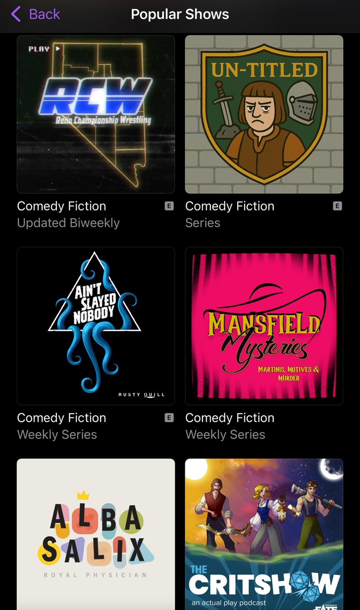 Y’all…

Apple Podcast has RCW listed as a Popular Comedy Fiction show!

Thanks so much to everyone that’s listening, that’s sharing us with your friends &amp; reviewing the show on your favorite podcast provider.

Every little bit helps!

Let’s finish this season STRONG!

❤️❤️❤️❤️