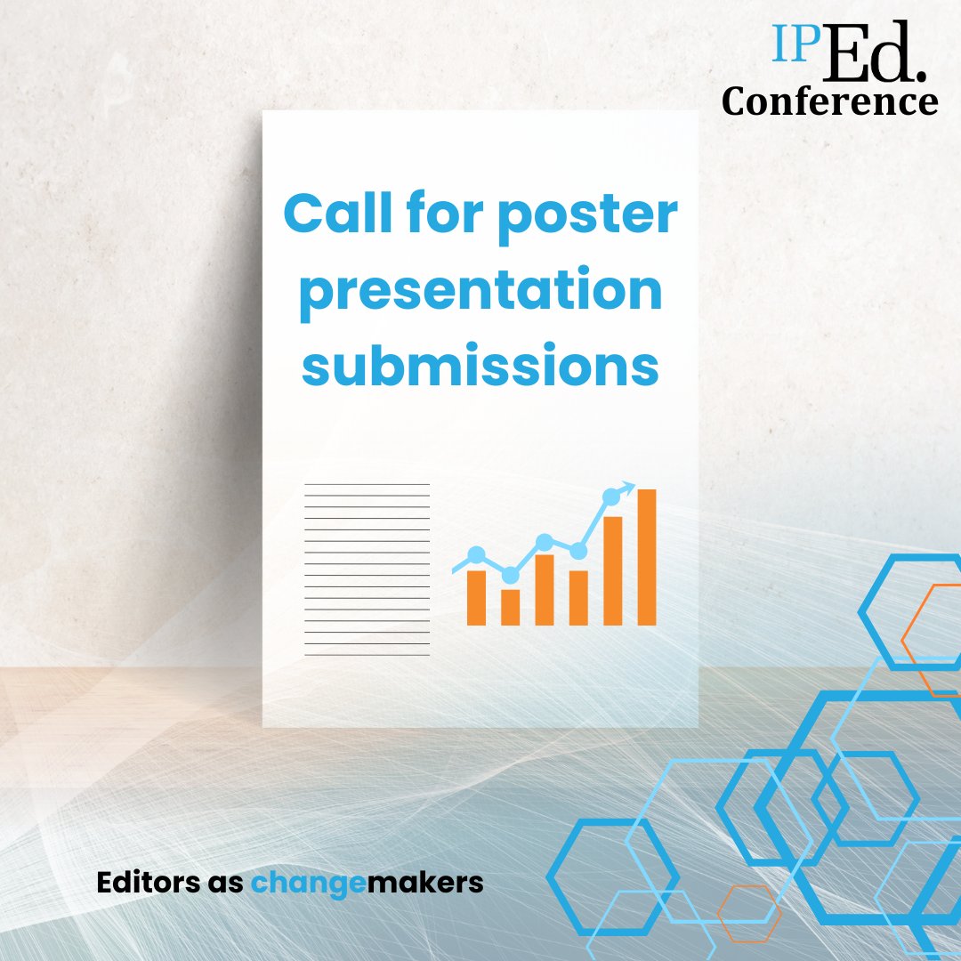 IPEditors (@ipeditors) on Twitter photo Submit a poster presentation proposal for the 2025 conference based on the theme "Editors as Changemakers".
Send your 200-word (maximum) outline for a poster to conference@iped-editors.org by 8 June 2025. Successful applicants will be provided with guidelines for the poster. Submit a poster presentation proposal for the 2025 conference based on the theme "Editors as Changemakers".
Send your 200-word (maximum) outline for a poster to conference@iped-editors.org by 8 June 2025. Successful applicants will be provided with guidelines for the poster.