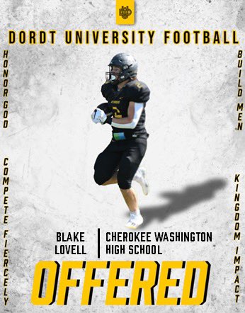 After an awesome camp and conversation with <a href="/Coach_Roelofs/">Coach Taylor Roelofs</a> I am excited to announce I have received an offer to play at Dordt University!