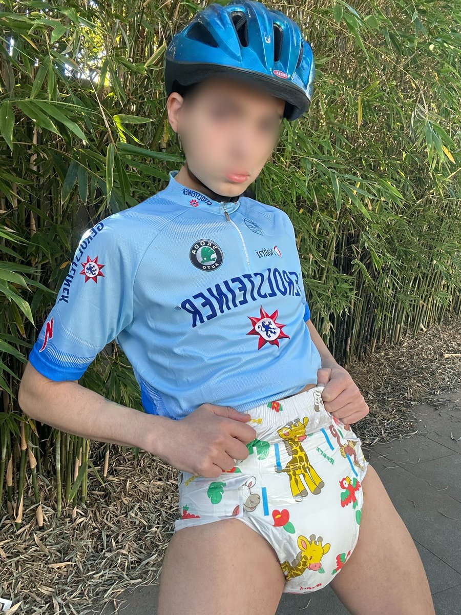 Bike rides with daddy will almost always end in a diaper change behind the bushes