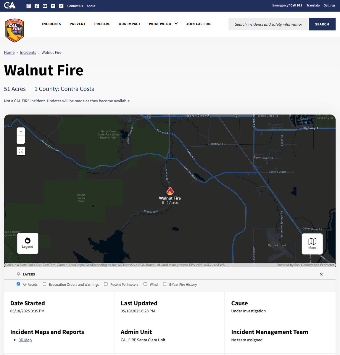 calfireSCU's tweet image. 🚨 Strong, coordinated effort by resources from CAL FIRE SCU, CZU, LNU, and @ContraCostaFire kept the #WalnutFire in check today. Most recent update: 51 acres burned.
📍Stay Informed: fire.ca.gov for incident information.