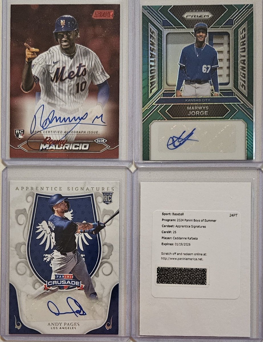 3bangerbreaks's tweet image. #Hits from the #TBBDraft for #TBBCrewElite & #TBBCrewElitePlus #Members during a 2024 #Panini + #Topps #Baseball #Mixer #Break
#TBBCrew #MLB #TBBReposts #TBBBreakCredit #TBBPoints #tradingcards #thehobby