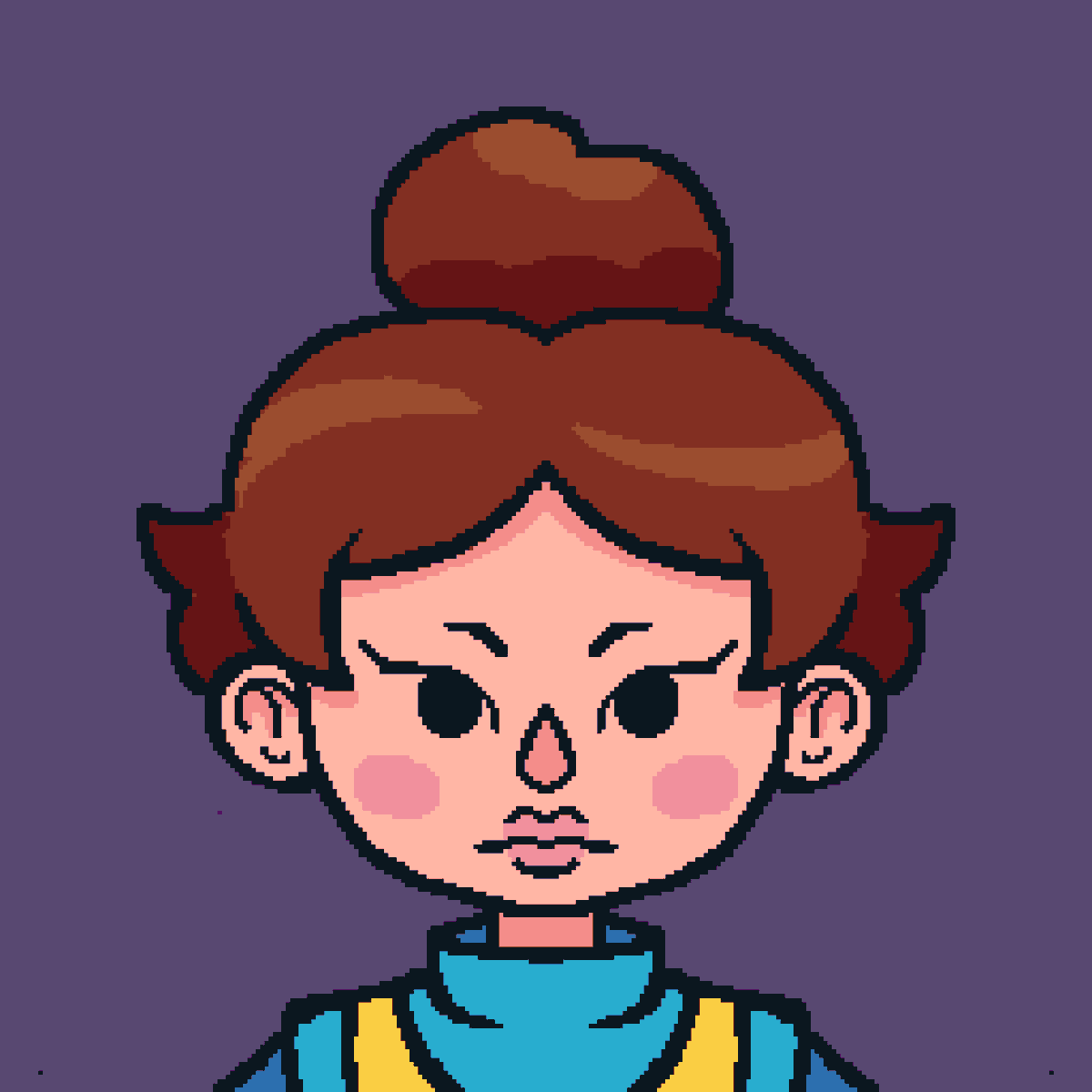 Pixelomian's tweet photo. Symmetrical Portrait Pt7

I find her kind of adorable 

#pixelart #pixelportrait #symmetrical #retroart #gameart https://t.co/JxrsmXoy0k