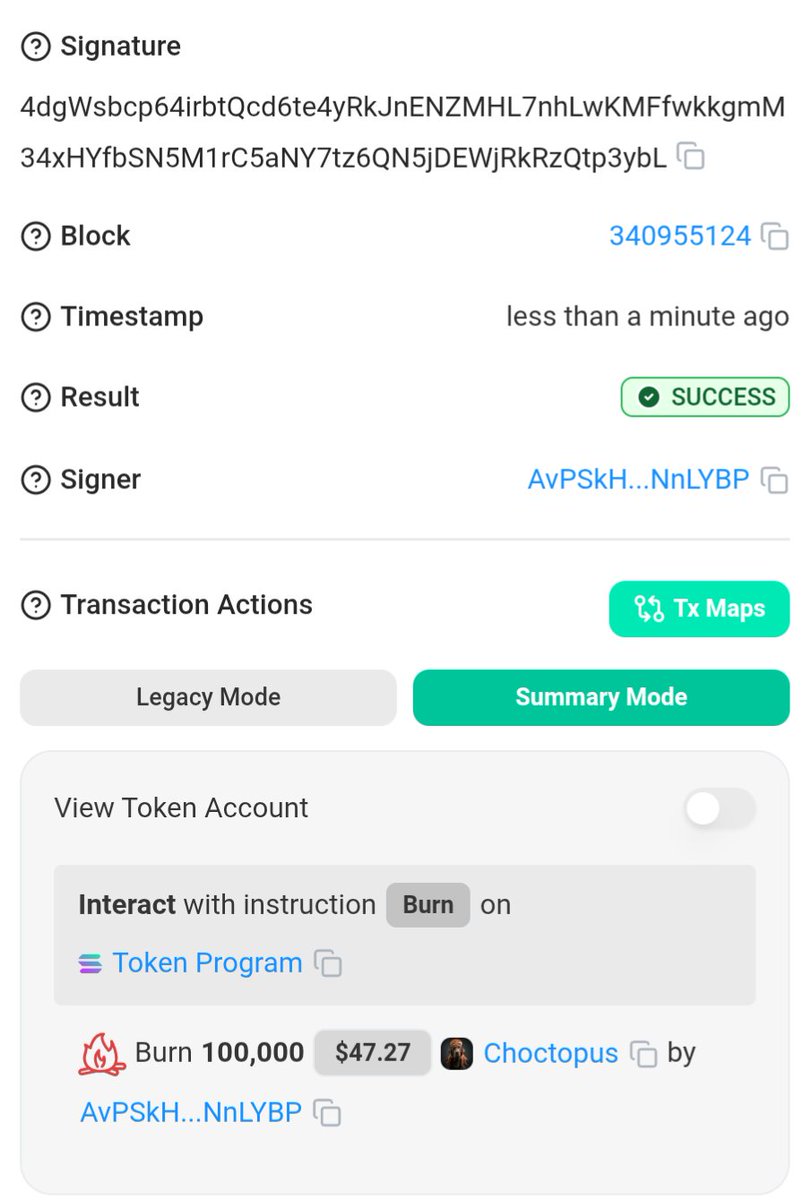Another 100,000 tokens burned! As at 5/18/2025 we have burned 11,800,000 tokens or 1.18% of the total supply.