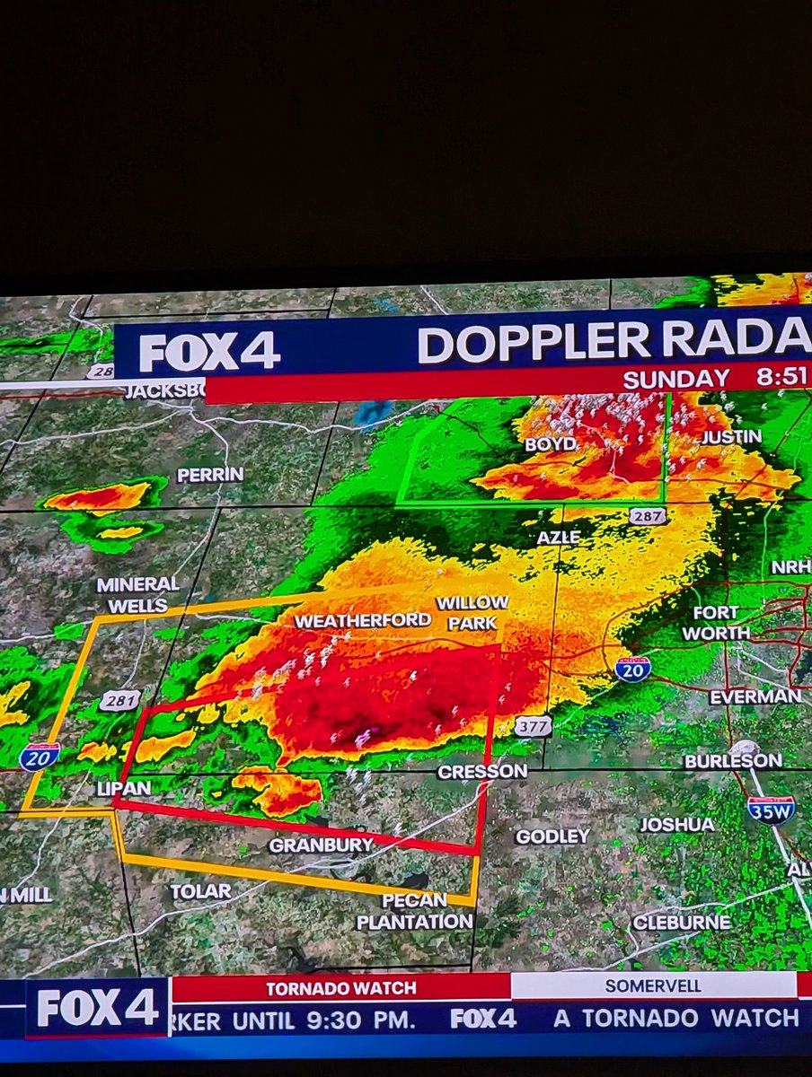 They guy on Fox 4 covering the storm is awesome. His narrative is great. Prayers to everyone in the storm path.