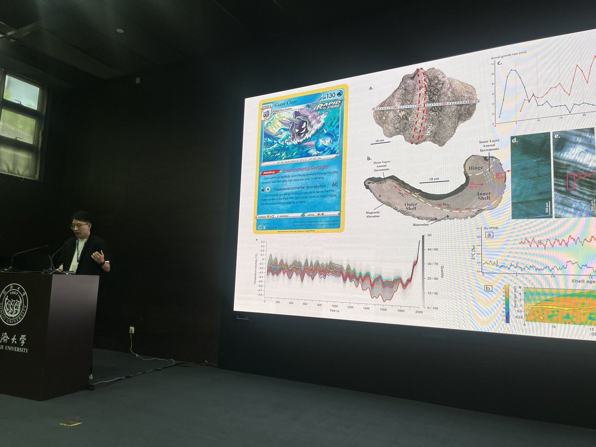 The 5th YSM kicked off in style with amazing flash talks this morning. Here we see Bohao Dong presenting his Pokémon Giant Clam 🤩 we are all excited with what is coming next! 😍