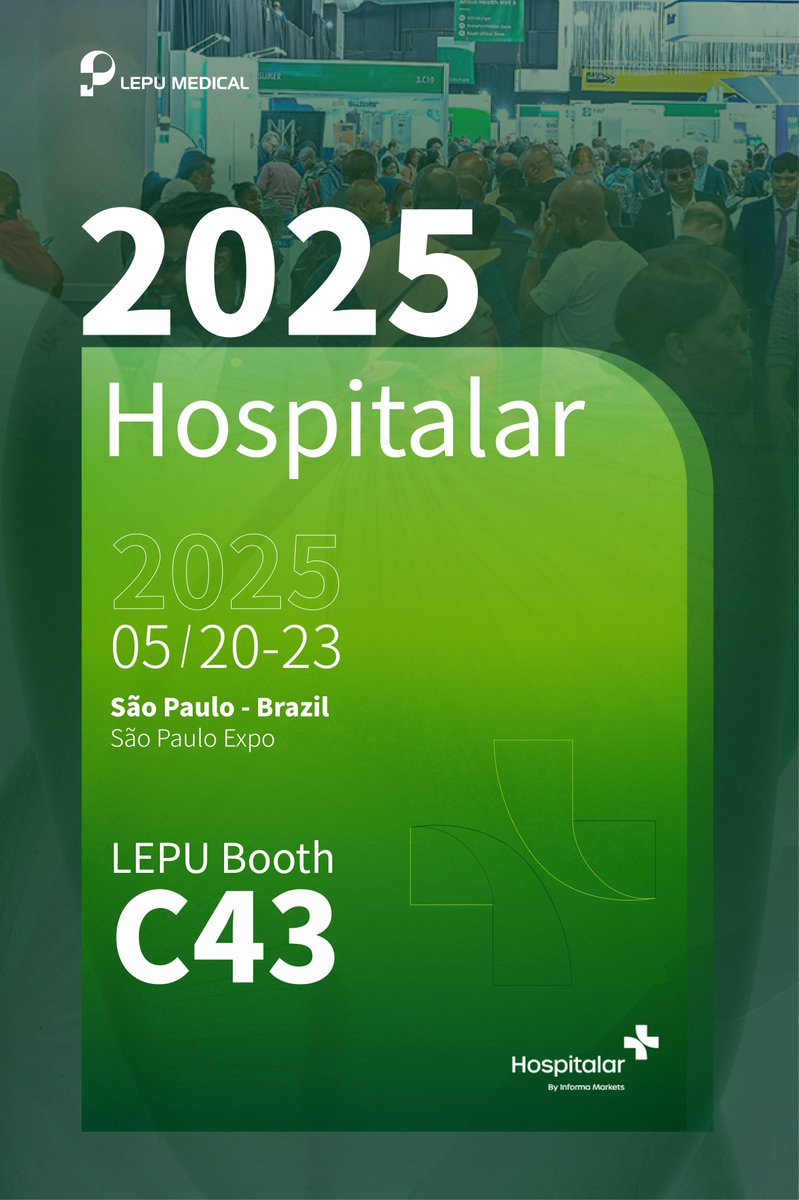 Lepu Medical is excited to participate in Hospitalar at São Paulo Expo — bringing our latest innovations in medical technology to the Latin American healthcare community.

#LepuMedical #Hospitalar2025 

 📧>>marketing@lepu-medical.com 
 >>en.lepumedical.com