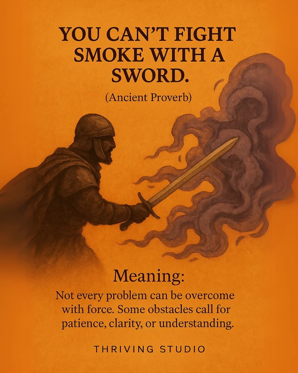 lobsangyonzon's tweet image. Not everything can be solved by force.
Some things you’re better off understanding — not attacking.
Smoke isn't your enemy. Confusion is.
Clarity cuts deeper than any sword.

#ThrivingStudio #AncientWisdom #SilentLessons #EmotionalClarity #ModernProverbs #KnowWhenToPause