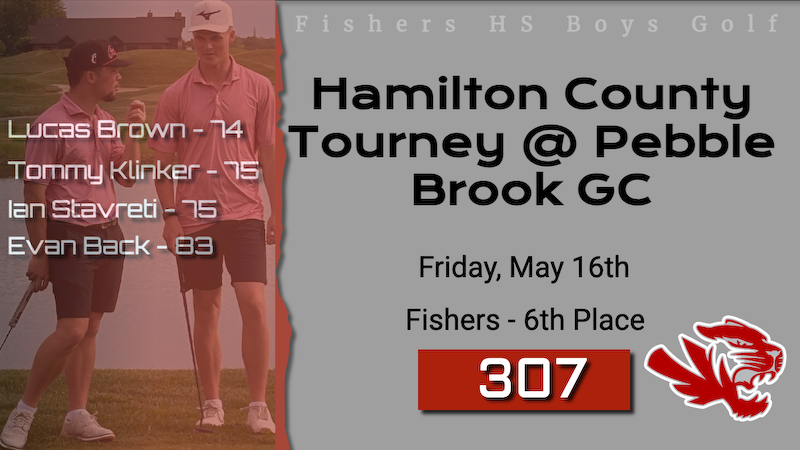 Tigers finish 6th in very talented Hamilton County Tourney at Pebble Brook GC.