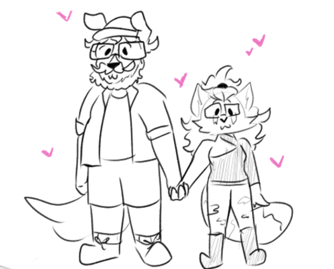 Just a doodle of me and my man <a href="/plotpointmedia/">Plot-Point-Media</a>!

Just a few more days until I see you babe!~ 💕

#iloveyou #fiance #loveofmylife #love #doodle
