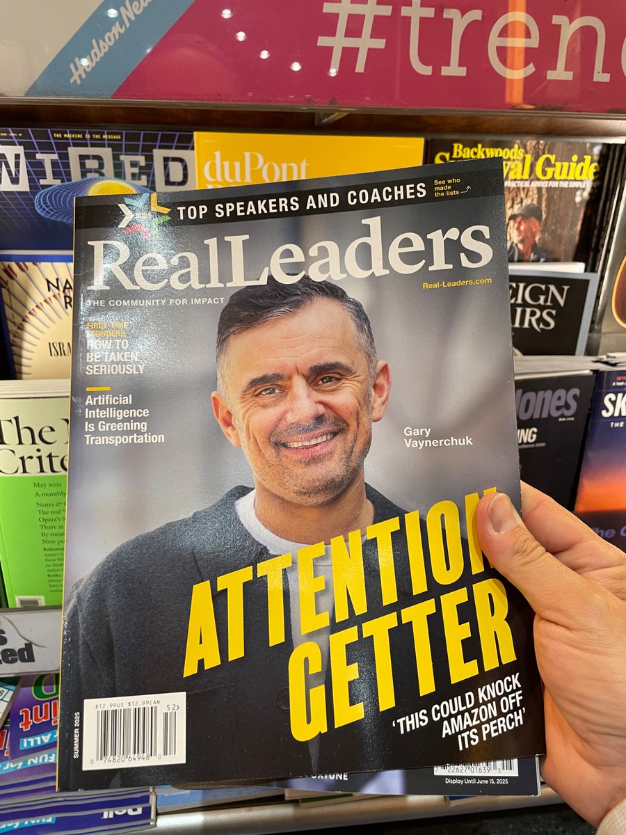 A little reading material for my train ride back to CT.  <a href="/garyvee/">Gary Vaynerchuk</a> #RealLeader