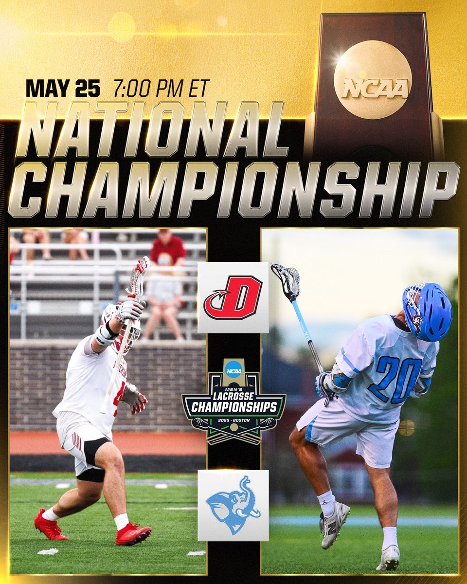 NCAA Division III (@ncaadiii) on Twitter photo THE CHAMPIONSHIP GAME MATCHUP IS LOCKED IN π
<a href="/DsonRedDevils/">Dickinson Red Devils</a> and <a href="/TuftsJumbos/">Tufts Jumbos</a> head to Gillette Stadium to face off for the National Championship Titleπ
#WhyD3 | #D3lax THE CHAMPIONSHIP GAME MATCHUP IS LOCKED IN π
<a href="/DsonRedDevils/">Dickinson Red Devils</a> and <a href="/TuftsJumbos/">Tufts Jumbos</a> head to Gillette Stadium to face off for the National Championship Titleπ
#WhyD3 | #D3lax