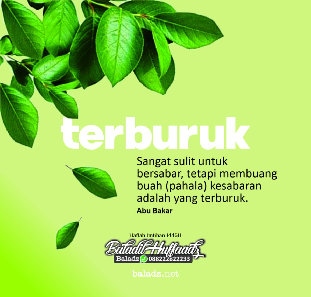 baladz_id's tweet photo. Sangar sulit bersabar.... Sabarlah

#baladz #baladilhuffaadz #sabar #pahala #adihidayat #firanda https://t.co/jpZgthmcI0