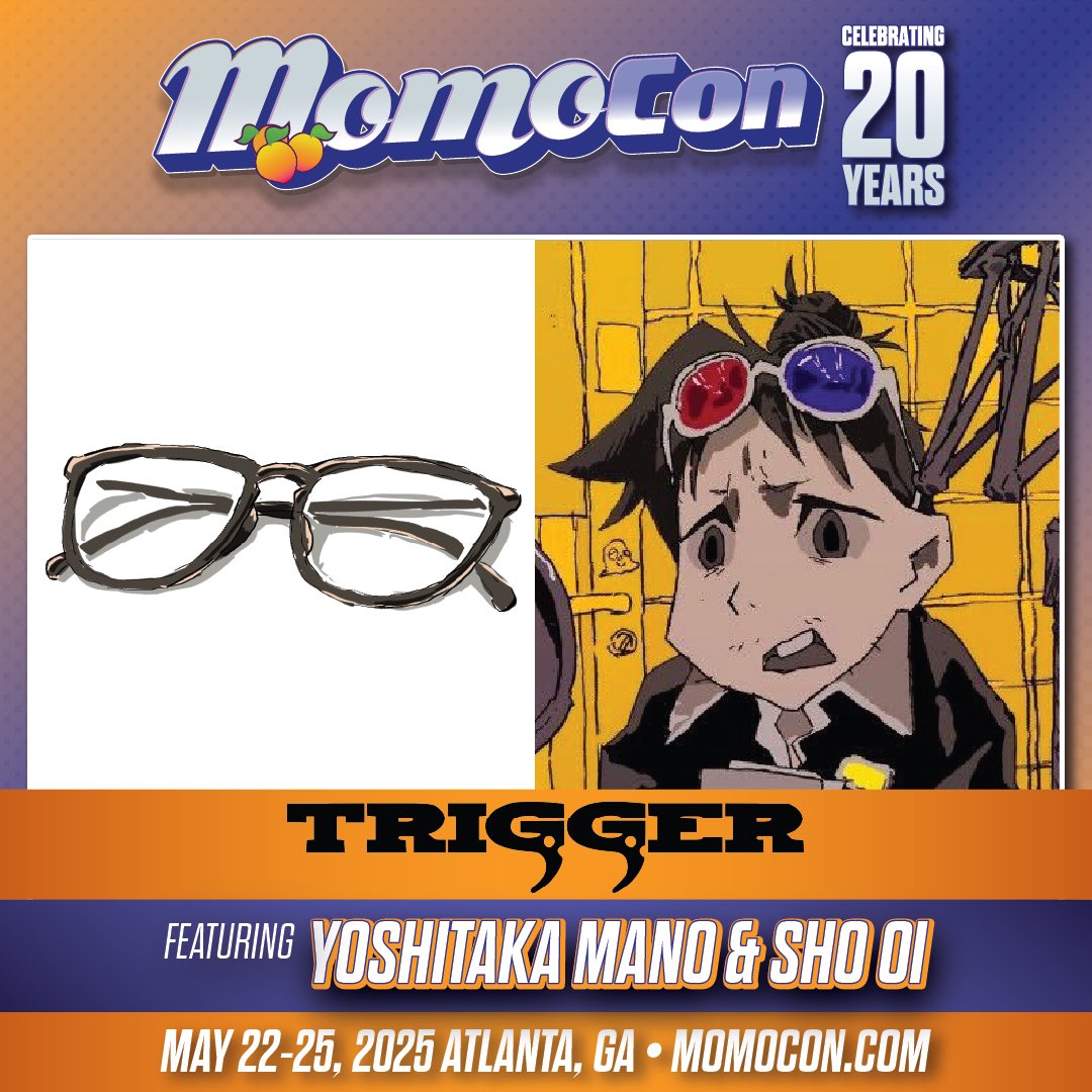 Studio TRIGGER will be attending Momocon at Atlanta GA later this week!
Two of our animators, Yoshitaka Mano and Sho Oi will be presenting a live drawing and participating in an autograph session!

For more information, please check out momocon.com