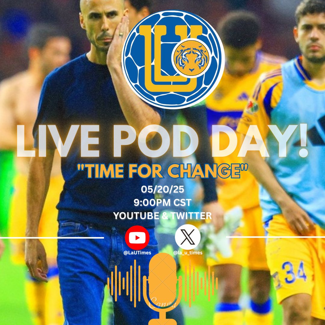 TigresTakes's tweet image. This week's pod WILL BE LIT! 🔥
We'll talk about the team's elimination and everything that will need to change! ☝🏻
We'll also preview @TigresFemenil's @ConcacafW game. 🎯
#LaUTimesPodcast
@tigres_english
@La_U_Times
@DoubleLNation
@dennisgartmanjr
@OzoneWoodz