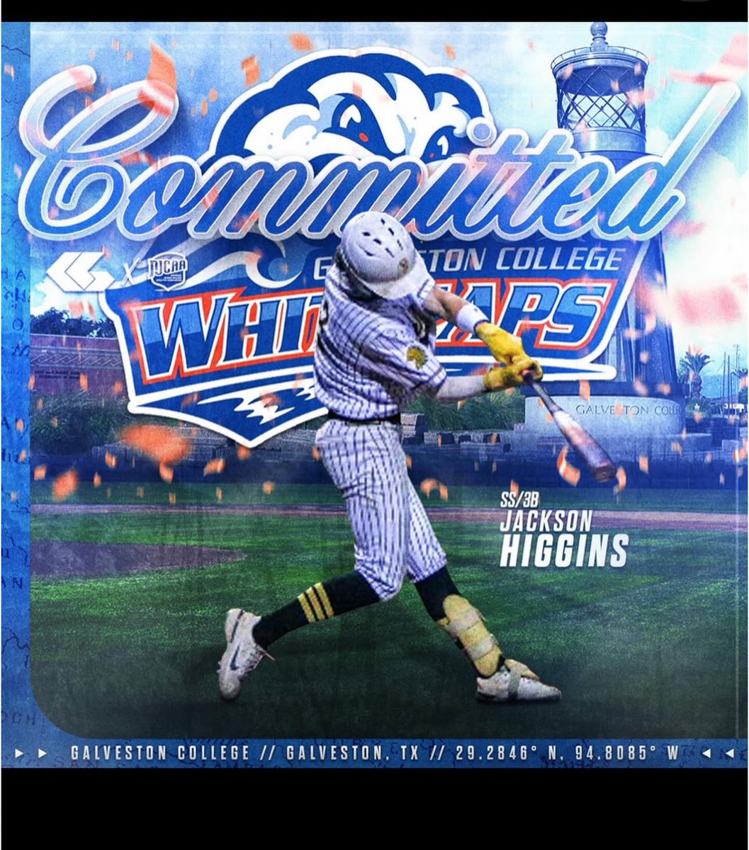 Congratulations to current 554 player and 2023 <a href="/legionbaseball/">American Legion Baseball</a> World Series champion <a href="/jhigg1112/">Jackson higgins</a> on his commitment to Galveston college. Jackson has also added 2023 regional mvp honors as well as 2023&amp;2024 World Series all tournament team 3b. Sky’s the limit for this kid. #554