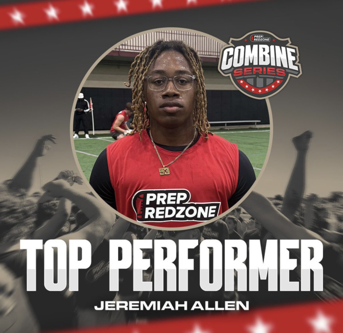 JeremiahAllen53's tweet image. Had a good showcase at @PrepRedzone yesterday. Thank you to the coaches who helped me improve my skills and got in contact with me after the showcase. @PrepRedzoneIL @CoachSeveCUC @Coach_KalamaK
@ScoutingA1