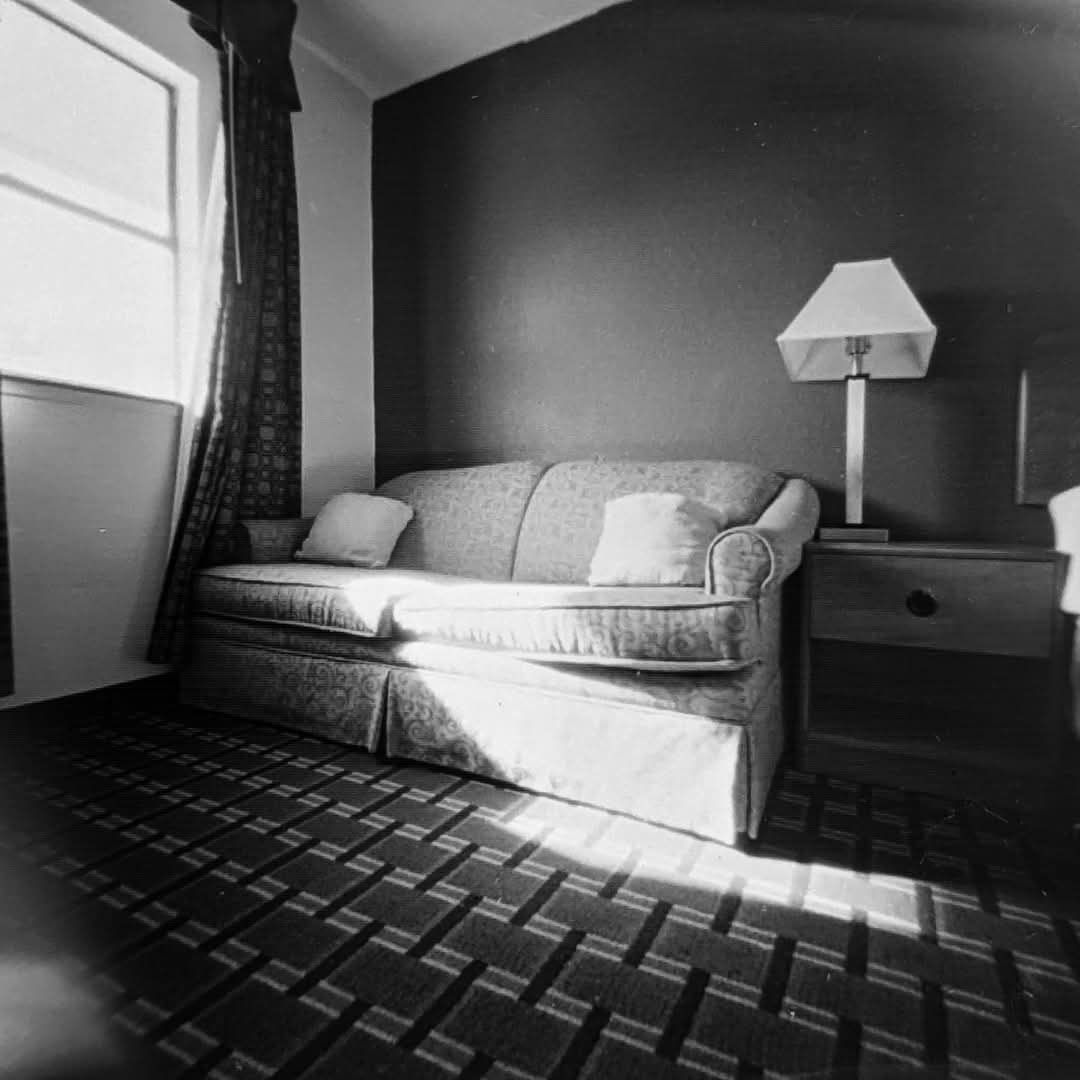kevincampphoto's tweet photo. Liminal space with dramatic light. Ranger Motel, Boise City, OK. Zero Image 2000, Ilford Delta 100 dev'd in D76. #pinhole #film #zeroimage #ilfordphoto https://t.co/oJgxK0HwqA