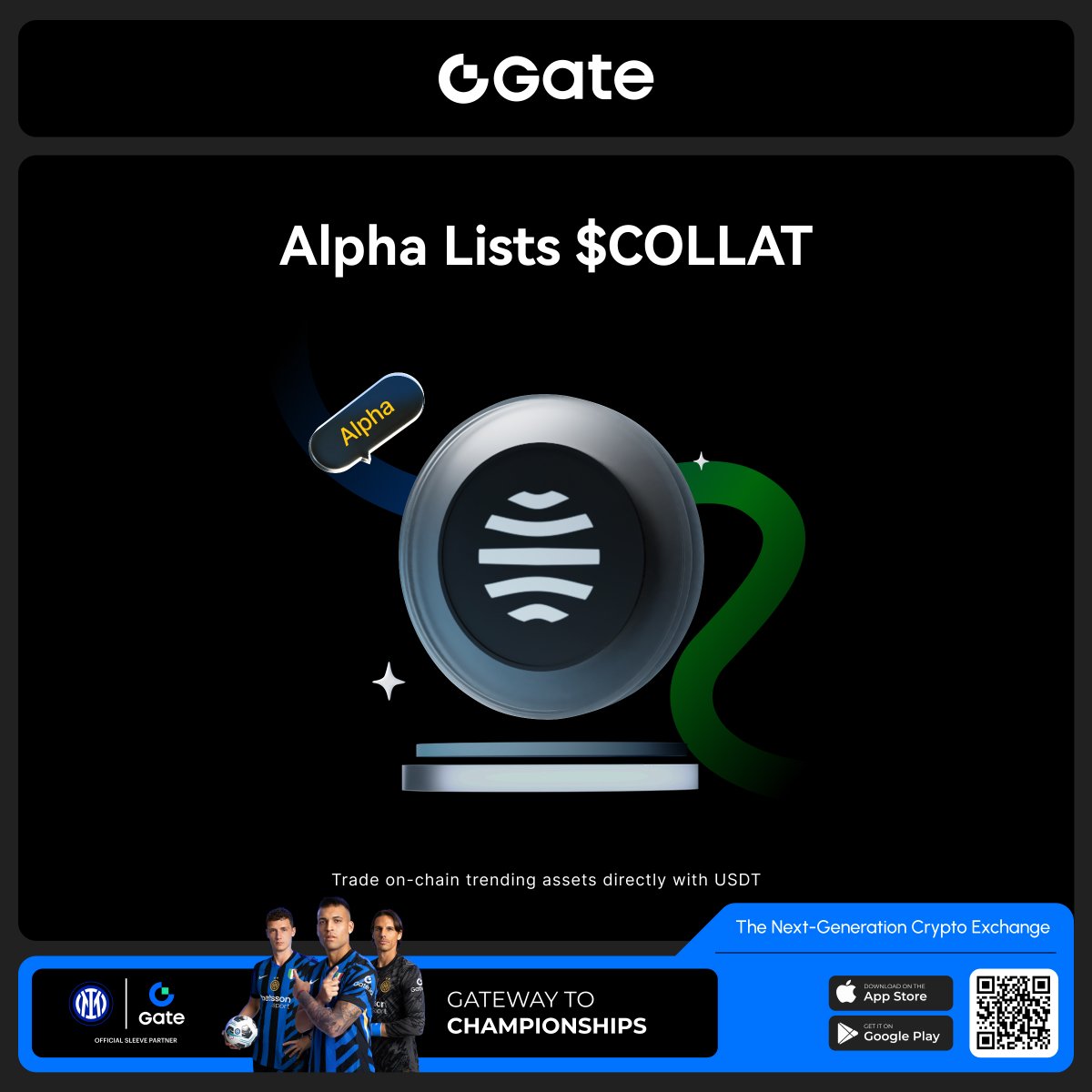 GateAlphaHQ's tweet photo. 📢 $COLLAT is now live on Gate Alpha!
Users can now trade @CollaterizeHQ Collaterize( $COLLAT ) directly via Gate Alpha — Gate's one-stop on-chain trading portal.
📷Trade the Hottest On-Chain Assets First #Gateio #GateioAlpha #COLLAT #onchain #alpha https://t.co/xhVYsIhfkk