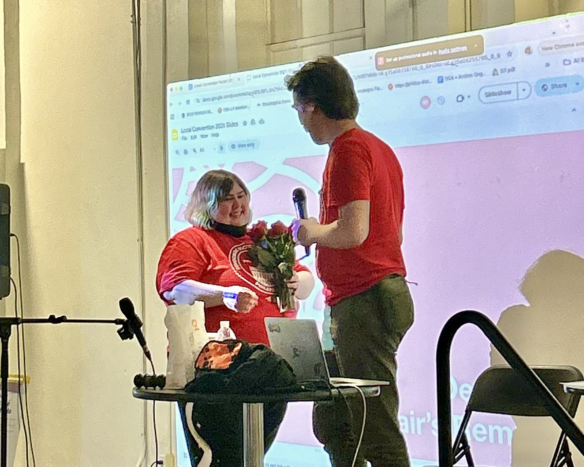 WillforPA's tweet image. Deep congrats to my friend @meag_jae on two incredible years leading @PhillyDSA as co-chair.
As a fellow member of the LPC I saw Meag always lead with care and a clear vision for charting a path forward.
They are a genuine leader and I’m grateful to call them a friend ✊🏼❤️